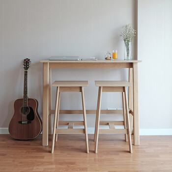 尚宅居品全实木吧台 简约创意北欧吧台日式吧台 北美橡木家用吧台原木