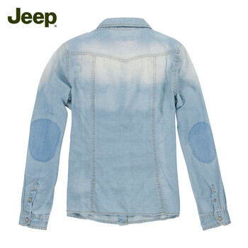
                                        吉普（JEEP）女装纯棉长袖衬衫 秋冬长袖纯棉牛仔衬衫衬衣WS12WH020 云蓝K3 38(M)165/84A                