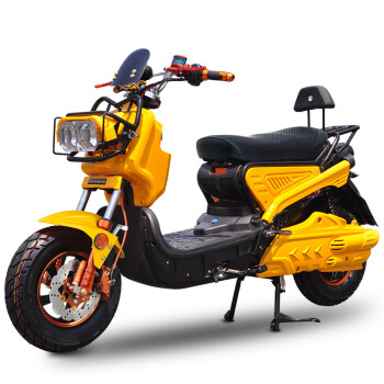 车96v电瓶车代步车改装踏板车双人摩托车72v 黄色 战鹰72v超威锂电池