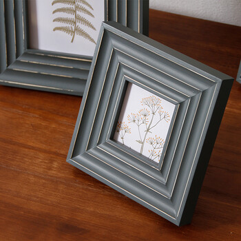 星尘 现代简约实木相框桌摆创意照片框相片相架木纹理家居画框摆台 深