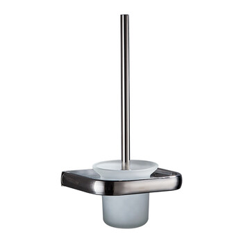 免打孔304不锈钢马桶刷厕所刷马桶杯架带马桶刷头加厚磨砂杯