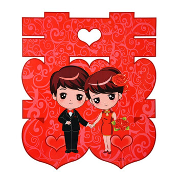 小区门口喜字婚房装饰大号立体卡通喜字贴纸 【双面】我们结婚啦一张