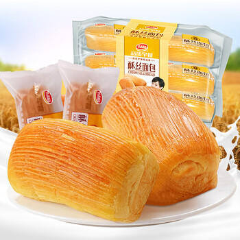 达利园酥丝面包6枚240g手撕法式软面包糕点早餐点心蛋糕零食 原味