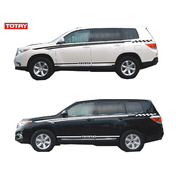 丰田 汉兰达 rav4 车贴汽车改装彩贴车身腰线贴纸拉花 整车贴 白色