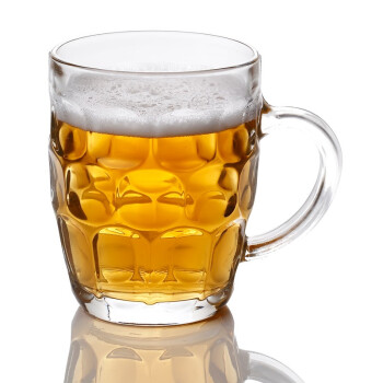 嘉鸿美居 畅系列 啤酒杯经典扎啤杯水晶杯创意啤酒杯果汁杯奶茶杯 500ML 单只装