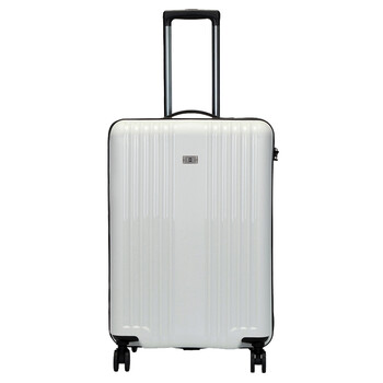 瑞世（SUISSEWIN）万向轮拉杆箱 SN8808 商务出差旅行箱 简约休闲条纹登机箱 20英寸 白色