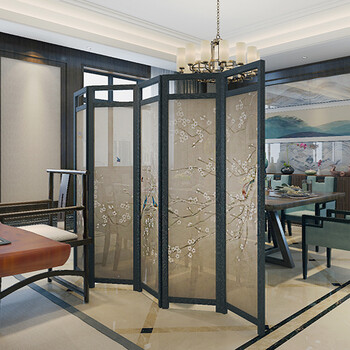简约卧室折屏隔断布艺屏风屏风客厅折屏简易客厅布艺移动玄关屏风现代