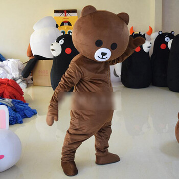 七夕 可妮兔布朗熊卡通人偶服装 求婚道具行走人偶道玩偶服装 来图