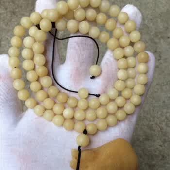 孟加拉大猫虎骨天然全透光手串佛珠手饰手把件送礼自用高端文玩 3号08