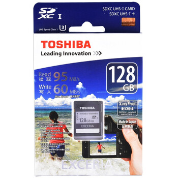 东芝（TOSHIBA）EXCERIA 极至瞬速 U3 SDXC-128G 读95M写60M 支持4K高清