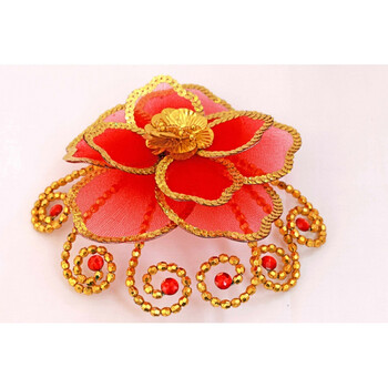 杭千衣民族秧歌舞蹈头饰开场现代舞台演出服装头花广场亮片表演饰品