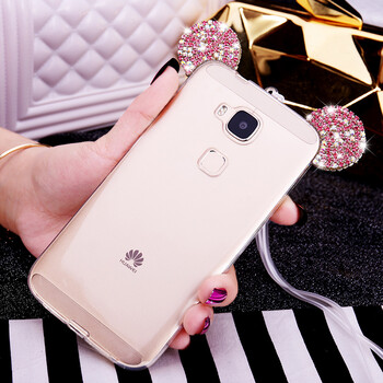 华为g7plus手机壳麦芒4保护套软胶rlo-al00女款rio外tl00防摔带钻