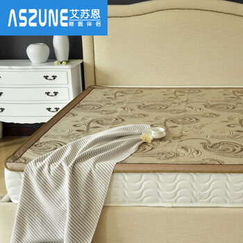 
                                        ASZUNE/艾苏恩 亲肤竹席凉席 竹凉席1.8米1.5米 双面折叠 竹席子 1.0M 3.3英尺 床                