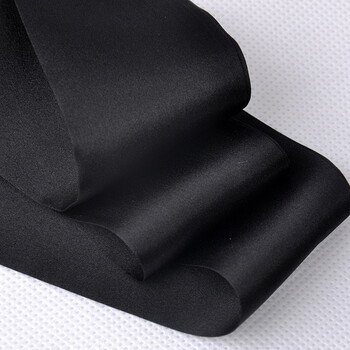 飘带长条领巾领带窄丝巾女丝带腰带桑蚕丝双层绸缎小丝巾 飘带195黑色