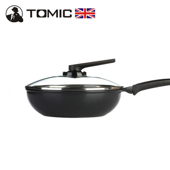 英国TOMIC特美刻韩国进口不粘锅平底炒锅 无烟锅 炫灰色