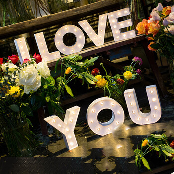 莹龙 浪漫求婚字母灯 生日派对套餐求婚布置创意用品告白道具可遥控