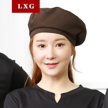 帽子男女服务员工作帽简易贝雷帽面包烘焙店休闲餐厅 咖啡色19co 可调