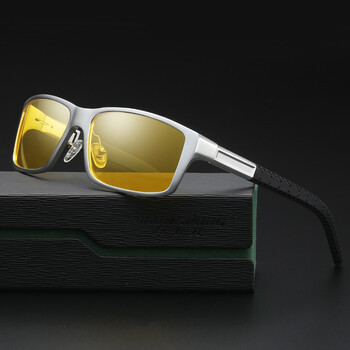 偏光眼镜 品牌太阳镜 tac镜片 8554-2 黑框夜视黄片