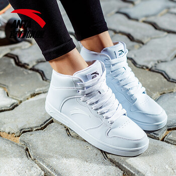 5女/38.5_ 6折现价安踏女鞋 官方旗舰店潮流时尚高帮板鞋舒适