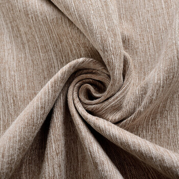 简约现代遮光布窗帘 北欧棉麻窗帘 卧室客厅纯色窗帘布 浅咖色 不加工