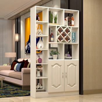 酒柜玄关柜客厅隔断柜进门鞋柜简约现代酒柜屏风柜 2门暖白色