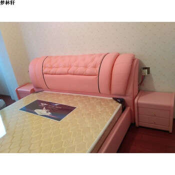 5婚床公主床气压储物小户型 软体床主卧 单床805*粉色 1800mm*1900mm