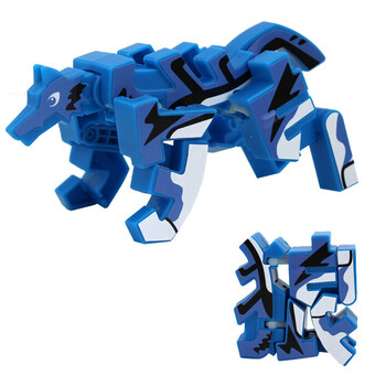 万代bandai战兽q变萌字动物变形儿童识字玩具套装 狼71027