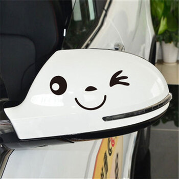格林卡汽车贴纸个性车贴装饰贴可爱眼睛后视镜贴遮挡划痕贴花眨眼款