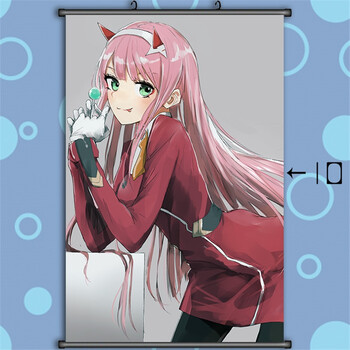刻沫darlinginthefranxx动漫周边二次元挂画02小姐姐海报卷轴画1060