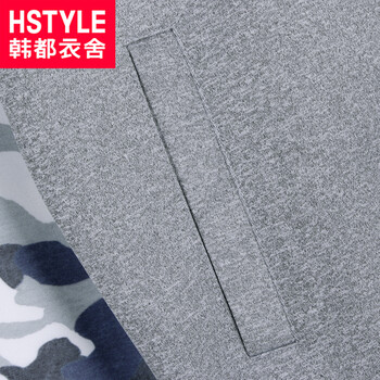 韩都衣舍韩版2015秋装新款女拼接立领长袖开衫短外套HO4441 灰色 S