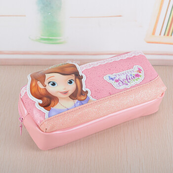 迪士尼小学生笔袋公主女童大容量文具盒儿童笔袋简约卡通铅笔盒 7049