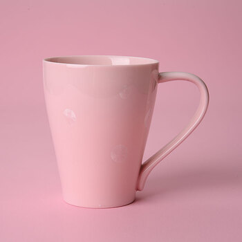 欧式大冰花洗漱杯 纯色陶瓷洗漱杯 冰裂马卡龙牙缸牙杯口杯 粉红色