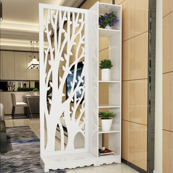 屏风隔断玄关柜时尚客厅镂空简约现代隔断柜白色折屏双面门厅欧式