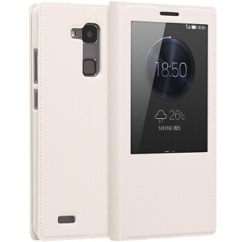 
                                        Freeson 商务天窗翻盖皮套保护套 适用于华为Mate7 白色                
