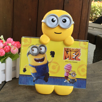 吉锐 影楼卡通可爱婴儿相架5大6 7寸儿童宝宝像框相框摆台 小黄人 横