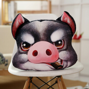 抽烟猪 3d可拆洗抱枕(无被子)