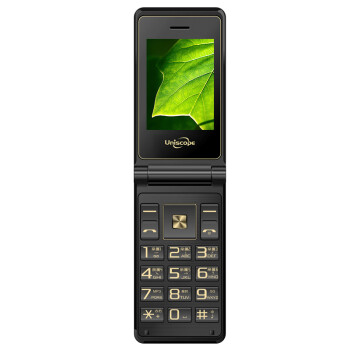 优思（Uniscope）US98c 电信2G翻盖老人手机 黑色