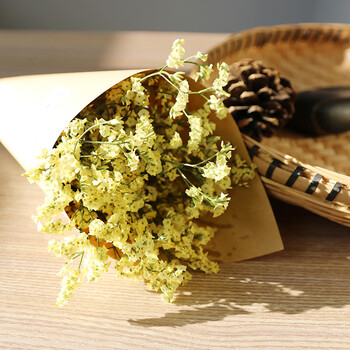 干花花束 天然真花勿忘我满天星水晶花情人草花瓶插花花艺客厅卧室