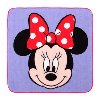
                                        迪士尼Disney米妮米奇全家福方巾 纯棉纱布小毛巾 手帕 卡通 柔软 V紫色(米妮)                