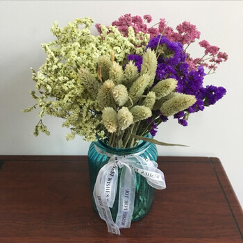 云南勿忘我真花干花水晶草鲜花批发干花花束花瓶套装客厅装饰 宝石草