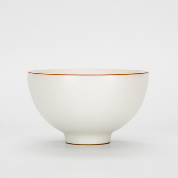 台湾溪陶坊品茗杯 汝窑开片手工水杯功夫茶具汝窑茶杯 开片 可养 象牙