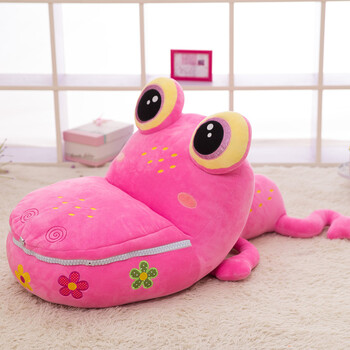 懒人沙发马桶造型榻榻米毛绒玩具女生抱枕儿童节生日礼物 玫红色青蛙