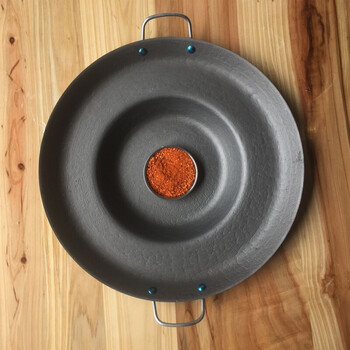 烙锅的锅凹底平底生铁铸铁炸土豆加厚罗锅家用商用电磁炉通用 枪黑色