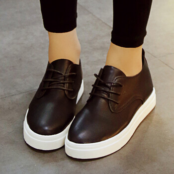 春之北纬2018春季百搭韩版时尚小白鞋低帮帆布鞋学生系带小皮鞋休闲