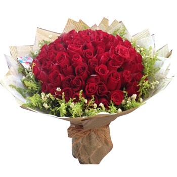 儒涛99朵红玫瑰花束七夕情人节圣诞花束求婚求爱婚礼送花六安市金安区