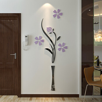 梅墙贴3d立体玄关墙面装饰客厅沙发背景墙贴画亚克力电视墙纸 041新