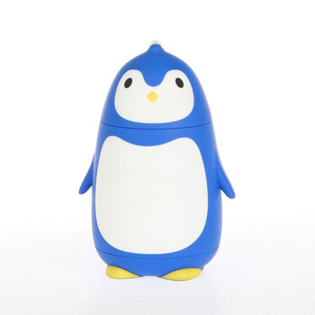 韩版呆萌企鹅卡通保温杯大肚杯学生礼品定制水杯厂家直供248ml 蓝色