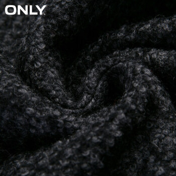 ONLY秋装新品含羊毛格纹连帽宽松中长毛呢大衣女T|11536T010 104浅花灰  165/84A/M
