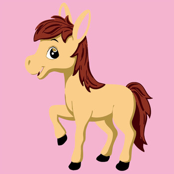 学生礼物手绘装饰风景客厅儿童卡通人物20*20sn0685 深蓝色 1-小矮马