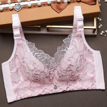2018新品性感蕾丝胸罩内衣女薄杯调整型无钢圈大码聚拢深v收副乳文胸
